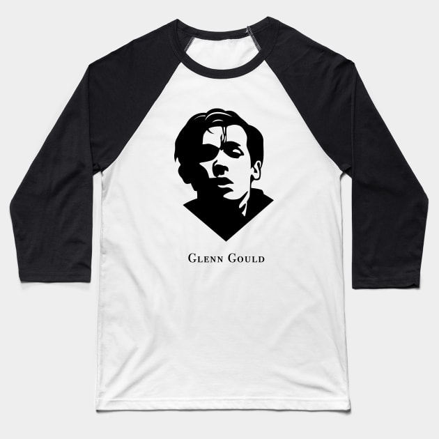 Glenn Gould Baseball T-Shirt by Woah_Jonny